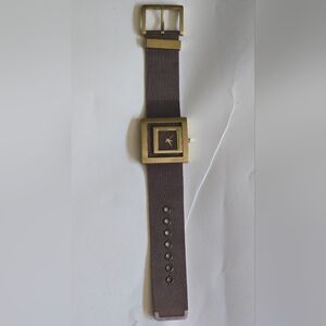 DKNY Gold and Gray Square Smartwatch